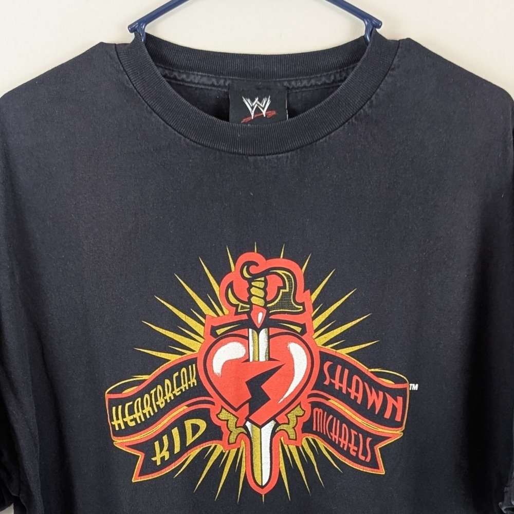 WWE Shawn Michaels 2007 "Heartbreak Kid" T-Shirt XL Black Wrestling Tee